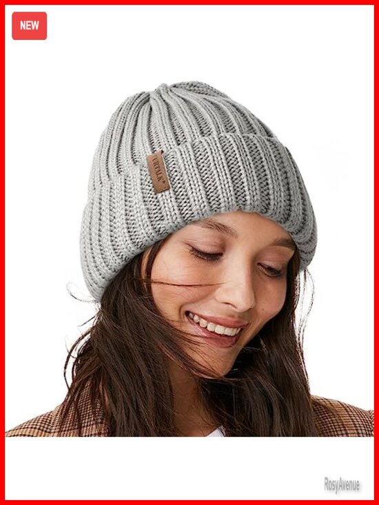 Fleece Lined Cable Knit Beanie Winter Hat for Women main image 6
